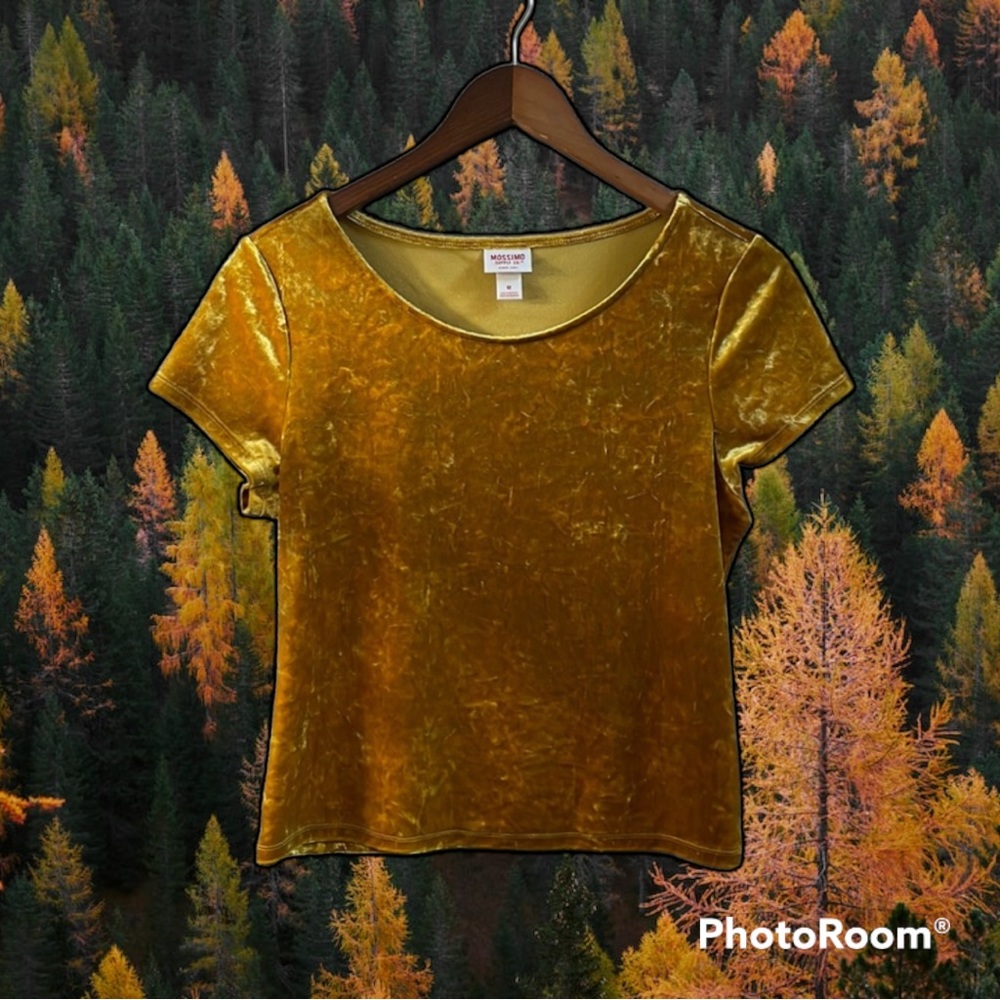 Mossimo Supply Co. mustard velvet tee
